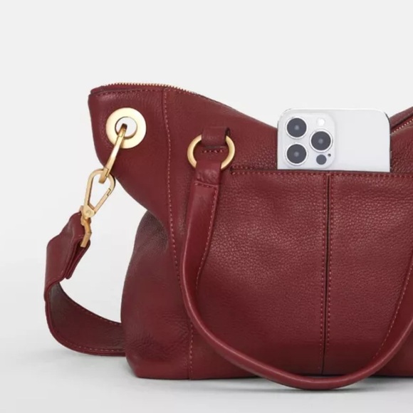 Hammitt Daniel Medium Pomodoro Red Leather Crossbody Handbag Purse New - Picture 5 of 7